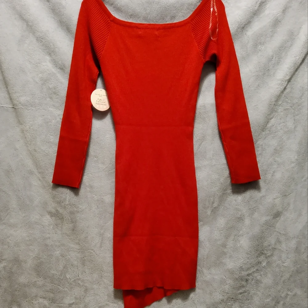 NWT! LOVE ALWAYS OFF SHOULDER LONG SLEEVE BUTTON ACCENT ASYMMETRICAL SZ XL - Picture 6 of 9